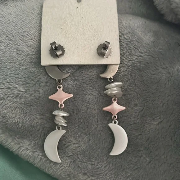 nwt free people earrings luna eclipse dangles - Picture 3 of 3